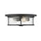 Z-Lite Savannah 3 Light Flush Mount, Bronze & Clear 462F16-BRZ - alternate 1